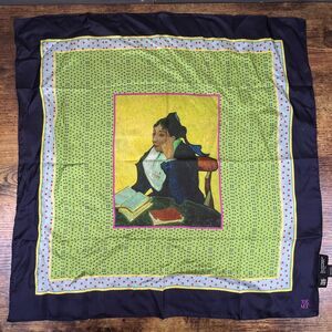 The Met Van Gogh Madame Ginoux  100% Silk Scarf 21" Square Neckerchief